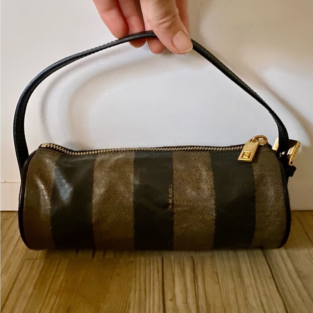 Authentic FENDI pequin mini tootsie roll bag purse